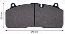 Комплект гальмівних колодок задн/передн SAF, SCHMITZ,  WVA 29195 OEM: 09291072, 93200, 3057009600