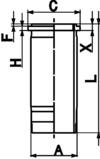 Гільза KOLBENSCHMIDT DAF OEM: 1865154 ( MX13,MX375,MX300,MX340,MX375 ) - фото 2