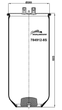 Пневморесора без стакана WUHLERMANN   4912NP08 Renault Magnun   OE номера 5001832067