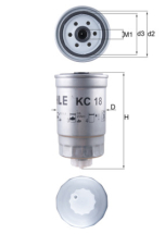 Фільтр палива  KNECHT KC18 ( WK842/2 )