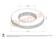 Диск гальмівний RENAULT, VOLVO, RVI   Frenka  98011041 OEM: 7421575117 - фото 3