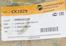 Ремкомплект тормозного  вала  BPW (на ось) MANSONS CK1029 OEM: 0980102220 - фото 3