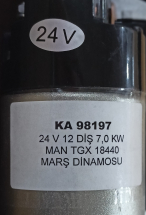 Стартер (24V 7кВт 12Z  ) DASKRAFT MAN LION´S COACH, TGA, TGS, TGX, NEOPLAN  OEM:51262017289, 51.26201.7289 ( D2066, D2676 ) - фото 2