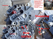 Генератор 28V 150A MERCEDES OEM: A0151542002 ( BOSCH - 0124655490 ) В комплекті додаткове реле VERTEX - 1342AZ00,  YY23122 - фото 3