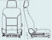 Спеціальне сидіння водія Foton Pilot S1 Auman OEM: L168100000655; S168100000002; ( Гідравлічний амортизуючий вузол сидіння ) - фото 2