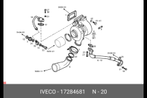 Кільце ущільнення турбіни  61.6x2.62мм IVECO, NEW HOLLAND, HONGYAN    OEM: 17284681, 172846810 - фото 2