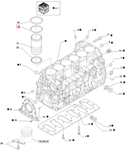 Кільце ущільнююче гільзи циліндра верхнє HONGYAN, IVECO, HOWO Cursor 9,  CASE Magnum 315-340, NEW HOLLAND T8.275-T8.435 OEM: 99459176, 994591760 - фото 2