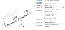 Прокладка випускного колектора Cursor 9 HONGYAN, IVECO, HOWO, CASE Magnum 315-340, NEW HOLLAND T8.275-T8.435   OEM: 504154202, 5041542020, 98495010, 504380076 - фото 2