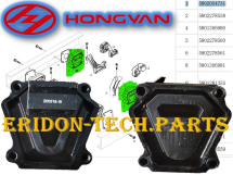 Опора (подушка) двигуна передня Cursor 9  IVECO, HONGYAN OEM: 5802054731, 5801687412, 5802054734