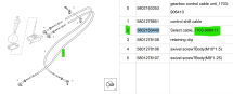 Трос КПП 4м (3910мм.)  (самоскид) IVECO 682, HONGYAN OEM: 5802163440, 1703-906411 - фото 3