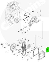 Кришка ГРМ Cummins ISF 2.8, Foton, Gaz (Газель), Jac OEM: 5264443; 5264596; P5264443; VSDL0174 - фото 3