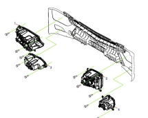 Фара FOTON AUMAN 1186, 1166, 1226 (Left) OEM: M4364010101A0 - фото 2
