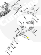 Датчик температури вихлопних газів Cummins 3,8; 6.7 Foton, ПАЗ, ГАЗ,  (Perkins110/135) OEM: 2872858; 4954250 - фото 2