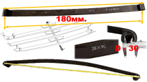 Передній коріний лист ресори 28x90x180мм. Iveco, Hongyan OE: 2902-610120A; W400007377; W400001754; W400007376; 5801868708