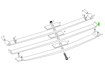 Під коріний лист ресори 28x90. Iveco, Hongyan OE: W400007378; 2902-610120A; W400001755; 5801868708; W400007376 - фото 3