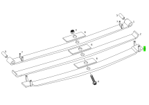Третій лист передньої ресори 28x90x180мм Iveco, Hongyan OE: W400007379; W400001756; 5801868708; 2902-610120A - фото 2