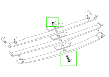 Стяжний болт M14x1.5; L130/120; ML60mm. передньої ресори Iveco, Hongyan OE: W400007377; W400001757; 5801868708; 2902-610120A - фото 3
